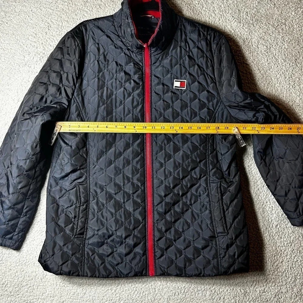 Tommy Hilfiger Jacket Womens XL Blue Quilted Water Repellent Full Zip Jacket‎